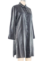 Krizia Silver Metallic Tunic Top arcadeshops.com