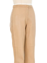 Loewe Tan Leather Trousers Bottom arcadeshops.com