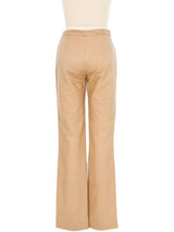 Loewe Tan Leather Trousers Bottom arcadeshops.com