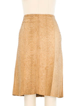Prada Tan Python Midi Skirt Bottom arcadeshops.com