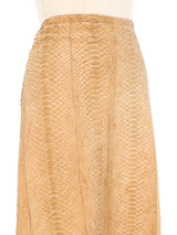 Prada Tan Python Midi Skirt Bottom arcadeshops.com