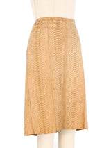 Prada Tan Python Midi Skirt Bottom arcadeshops.com