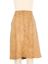 Prada Tan Python Midi Skirt Bottom arcadeshops.com