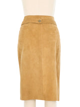 1999 Chanel Tan Suede Wrap Skirt Bottom arcadeshops.com