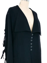 Chloe Crepe Bow Sleeve Jacket Jacket arcadeshops.com