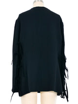 Chloe Crepe Bow Sleeve Jacket Jacket arcadeshops.com