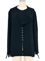 Chloe Crepe Bow Sleeve Jacket Jacket arcadeshops.com