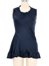 2001 Yves Saint Laurent Ruffle Trimmed Silk Tunic Top arcadeshops.com