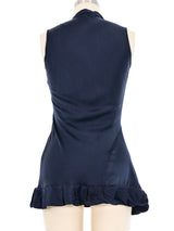 2001 Yves Saint Laurent Ruffle Trimmed Silk Tunic Top arcadeshops.com