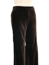 Chloe Chocolate Velvet Flare Pants Bottom arcadeshops.com