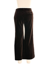 Chloe Chocolate Velvet Flare Pants Bottom arcadeshops.com