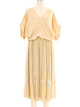 Chloe Flax Cotton Embroidered Ensemble Suit arcadeshops.com