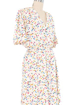 Christian Dior Silk Floral Wrap Dress Dress arcadeshops.com