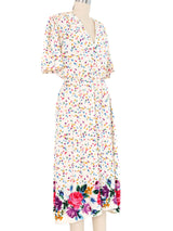 Christian Dior Silk Floral Wrap Dress Dress arcadeshops.com