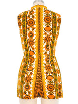 1970s Printed Romper Jumpsuit arcadeshops.com
