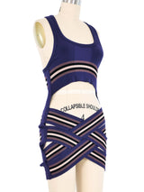 Jean Paul Gaultier Striped Bandage Knit Cut Out Tank Top arcadeshops.com