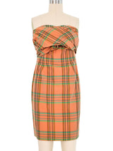 Givenchy Wrap Halter Plaid Mini Dress Dress arcadeshops.com