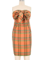 Givenchy Wrap Halter Plaid Mini Dress Dress arcadeshops.com