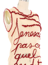2001 Jean Paul Gaultier Script Mesh Tank Top arcadeshops.com