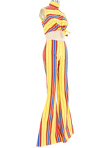 Moschino Striped Bell Bottom Ensemble Suit arcadeshops.com