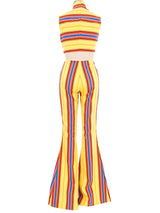 Moschino Striped Bell Bottom Ensemble Suit arcadeshops.com