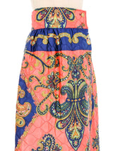 1970s Quilted Hostess Maxi Skirt Bottom arcadeshops.com