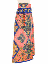1970s Quilted Hostess Maxi Skirt Bottom arcadeshops.com