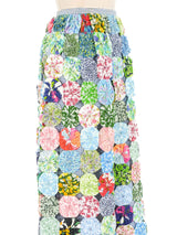 1970s Patchwork Yoyo Midi Skirt Bottom arcadeshops.com