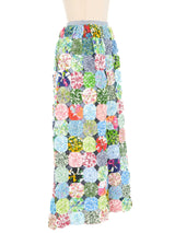 1970s Patchwork Yoyo Midi Skirt Bottom arcadeshops.com
