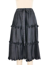 Adolfo Dot Printed Pleated Skirt Bottom arcadeshops.com