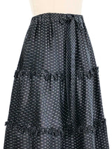 Adolfo Dot Printed Pleated Skirt Bottom arcadeshops.com