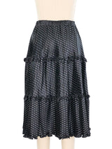 Adolfo Dot Printed Pleated Skirt Bottom arcadeshops.com