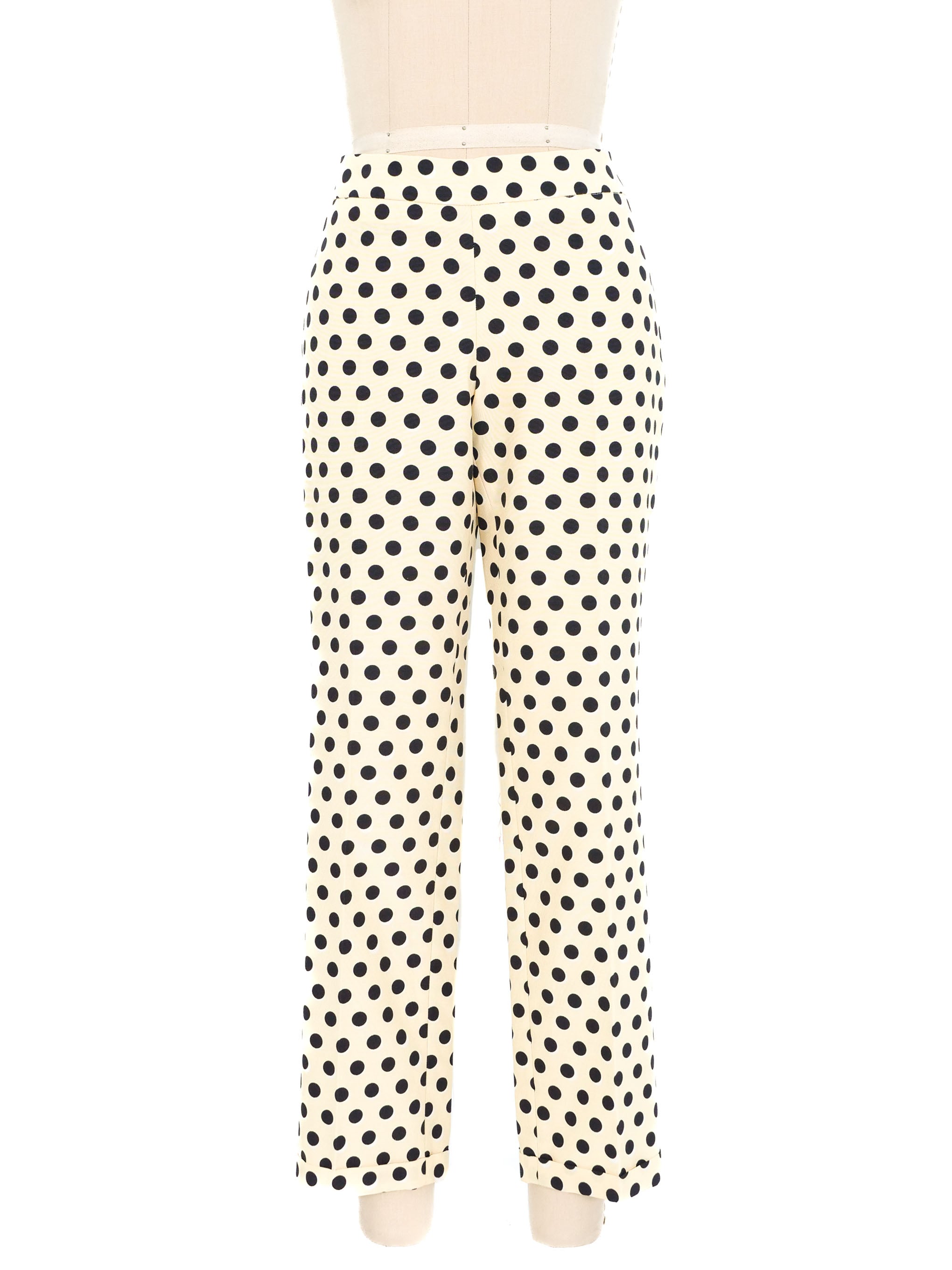 Rochas Polka Dot Cigarette Pants