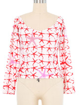 Versace Starfish Jersey Crop Top Top arcadeshops.com