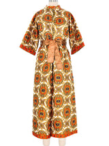 1970s Quilted Medallion Print Lounge Jumpsuit Jumpsuit arcadeshops.com