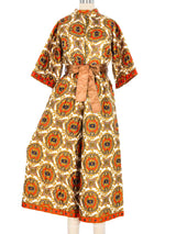 1970s Quilted Medallion Print Lounge Jumpsuit Jumpsuit arcadeshops.com