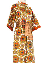 1970s Quilted Medallion Print Lounge Jumpsuit Jumpsuit arcadeshops.com
