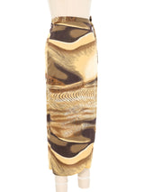 1990s Animal Print Wrap Skirt Bottom arcadeshops.com