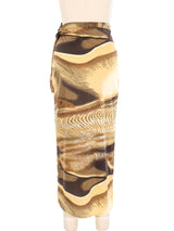 1990s Animal Print Wrap Skirt Bottom arcadeshops.com