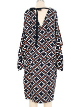 Marni Crossback Check Silk Dress Dress arcadeshops.com