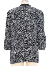 2012 Saint Laurent Leather Bib Silk Top Top arcadeshops.com