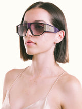 Emmanuelle Khanh Purple Shield Sunglasses Accessory arcadeshops.com