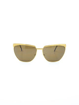 Laura Biagiotti Goldtone Wire Frame Sunglasses Accessory arcadeshops.com