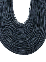 African Leather Brown Bib Necklace Accessory arcadeshops.com