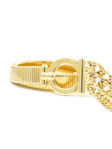 Goldtone Swag Chain Stretch Belt Accessory arcadeshops.com