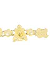 Goldtone Striped Charm Belt Accessory arcadeshops.com