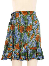 Chloe Mosaic Jersey Ruffle Mini Skirt Bottom arcadeshops.com