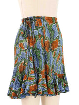 Chloe Mosaic Jersey Ruffle Mini Skirt Bottom arcadeshops.com
