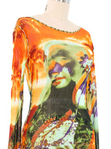 2000 Jean Paul Gaultier Tropical Acid Trip Mesh Top Top arcadeshops.com