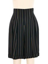 Pinstriped High Waist Shorts Bottom arcadeshops.com